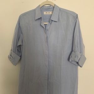 MiH blue cotton shirt dress